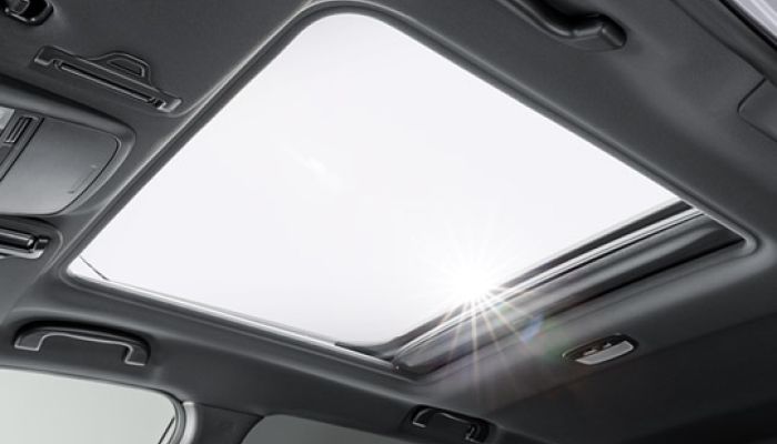 Power-sliding, Tilt-adjustable Glass Sunroof